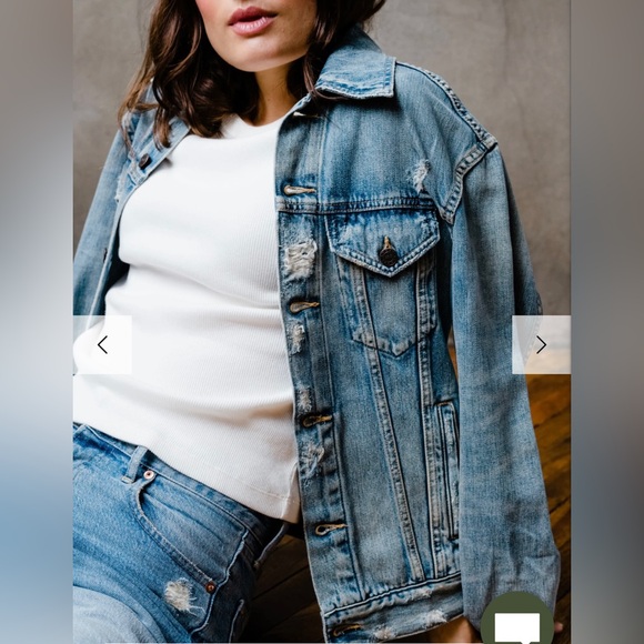 Able Signature Merly Jacket size Small Destructed Denim - Picture 7 of 9